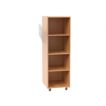 Bücherregal, 165 cm hoch, 52x64 cm (B/T), einseitig nutzbar, 